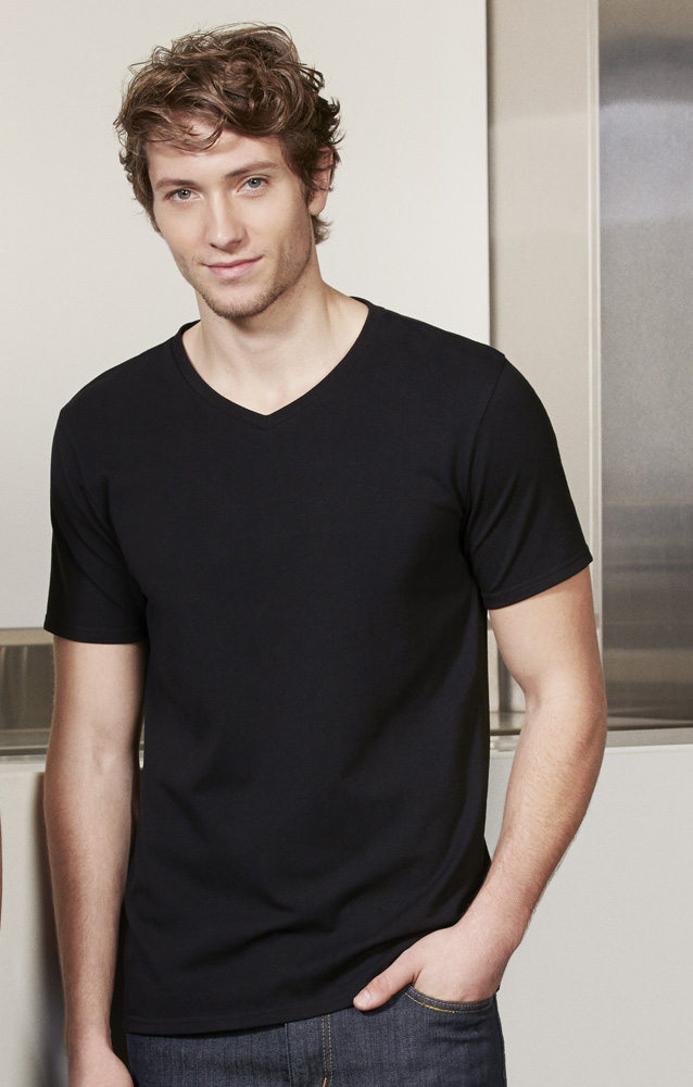 Men’s Modern Stretch Cotton V-Neck Tee