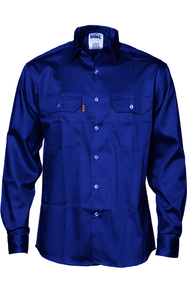 Flame Retardant Drill Shirt, Long Sleeve