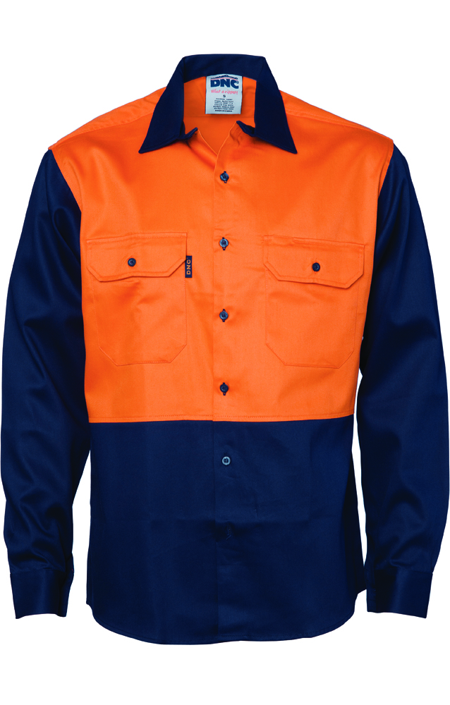 Flame Retardant Two Tone Drill Shirt – L/S