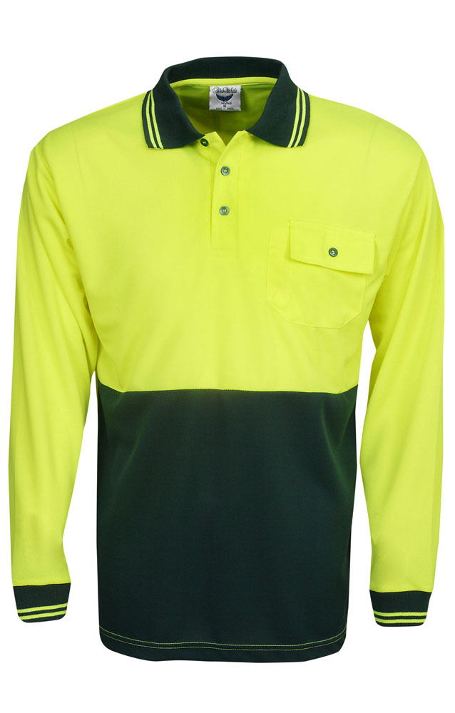 Hi Vis Cooldry Polo Long Sleeve