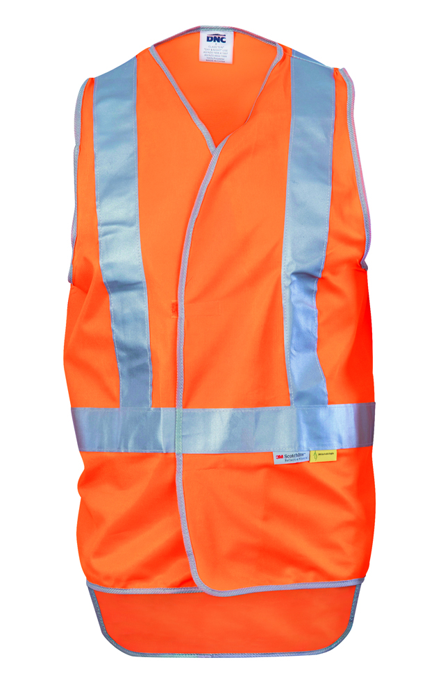 Day & Night Cross Back Safety Vest With Tail