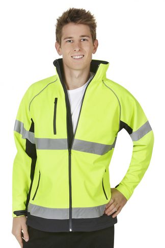 BW Hi Vis Soft Shell Jacket With Reflective Tape