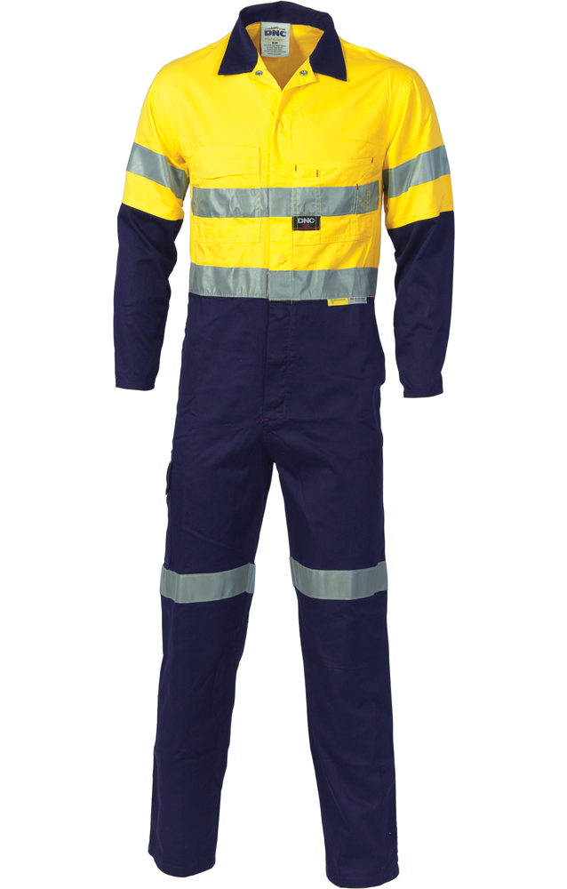 Hivis Two Tone Cotton Coverall with 3M R/T