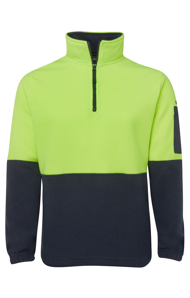 Hi Vis 1/2 Zip Polar Fleece