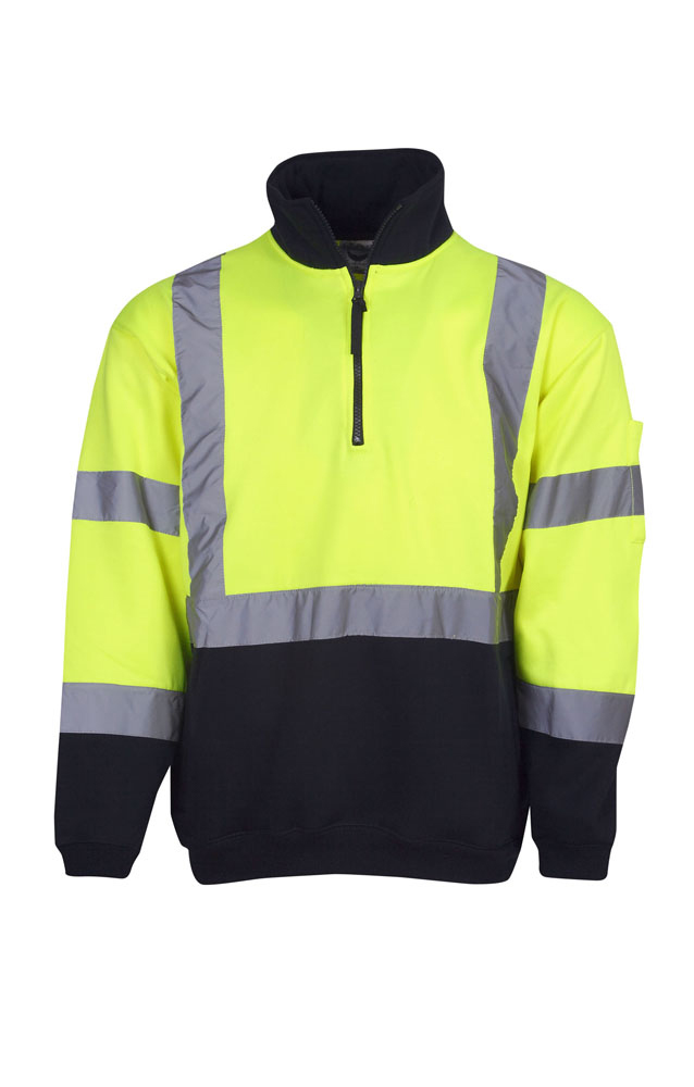 Hi Vis D/N Fleecy Jumper With Parrallel Back Tape