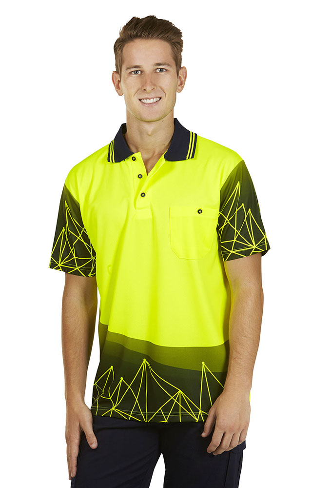 Hivis Astronomic Sublimated Printed Polo S/S