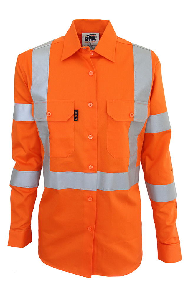 Ladies Hi Vis 3 Way Vented “X” Back & Bio-motion Taped Shirt