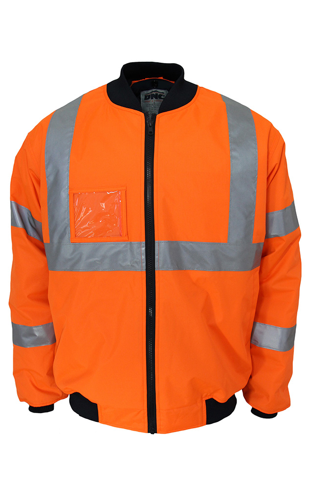 DNC NSW Rail Compliant Hi Vis Bomber Jacket with Biomotion Tape and “X” Back Tape