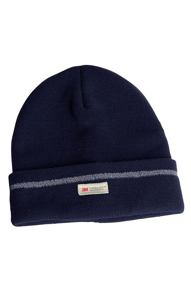 Reflective Knitted Beanie With One Embroidery At Front (MOQ: 20)