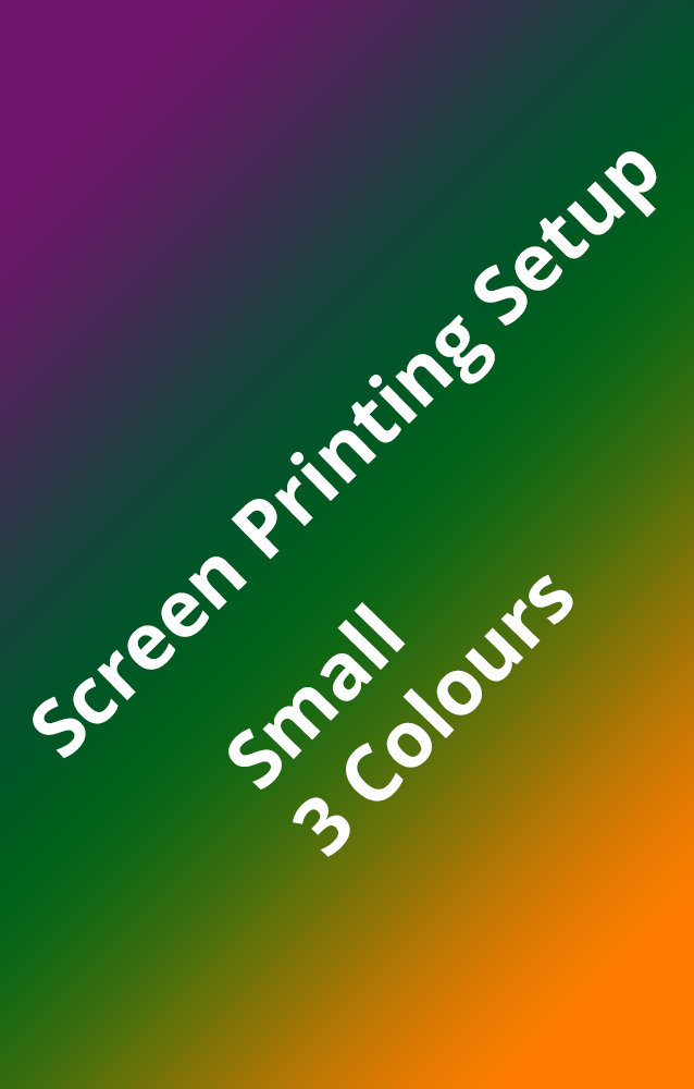 Three Colours Small Screen Printing Setup