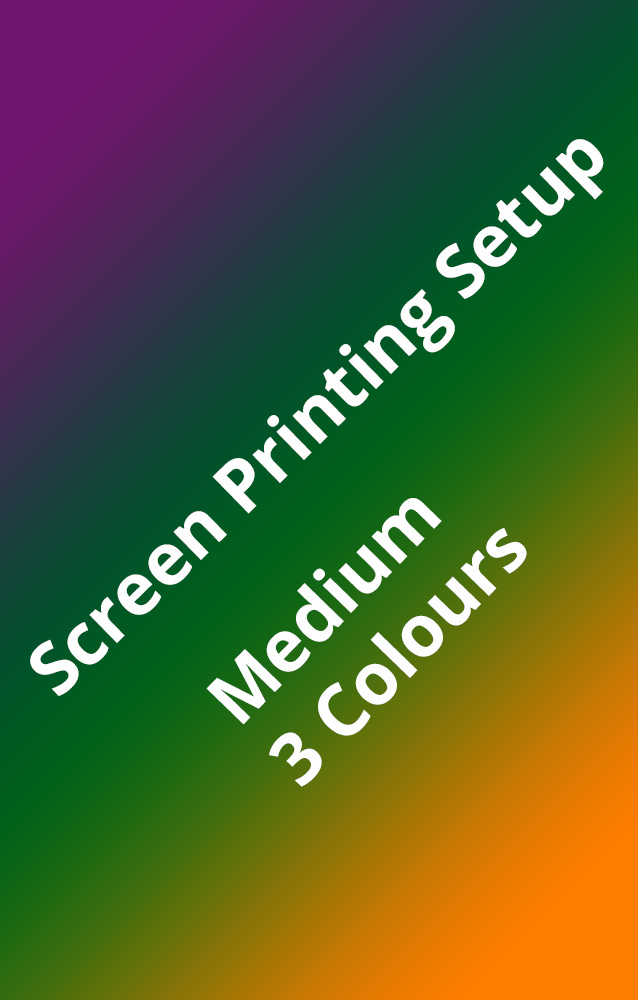 Three Colours Medium Screen Printing Setup