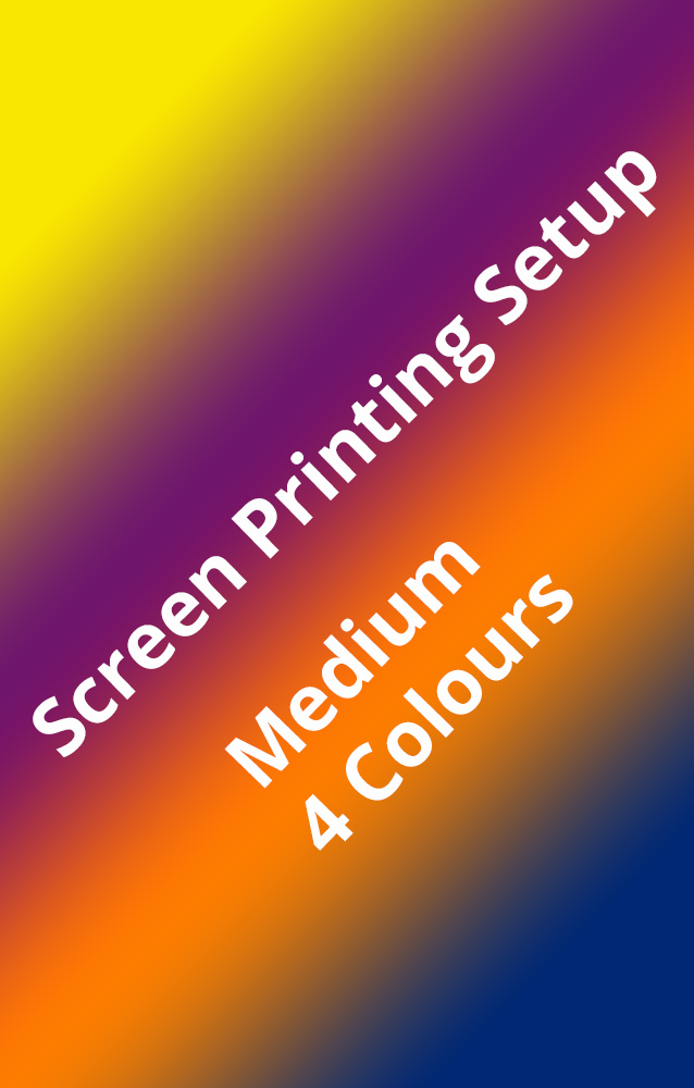 Four Colours Medium Screen Printing Setup