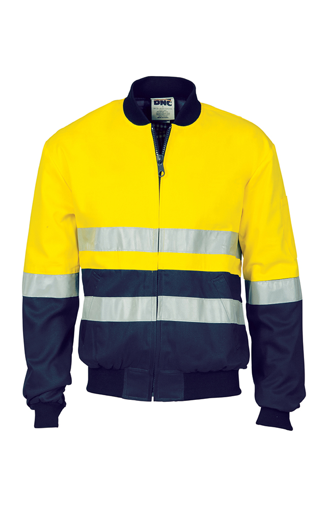 HiVis 2 Tone D/N Cotton Bomber Jacket with CSR R/tape