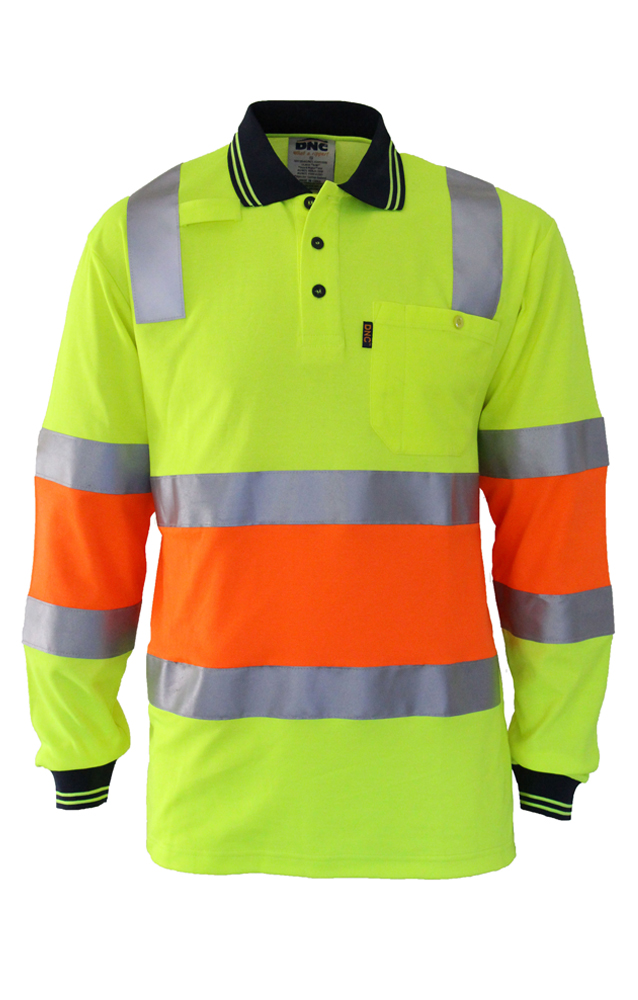 Hi Vis 2 Tone Cotton Back Biomotion Taped Polo