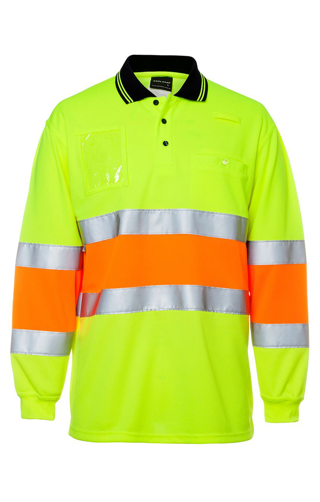 Hi Vis Biomotion D+N Polo L/S, with 3M Tape