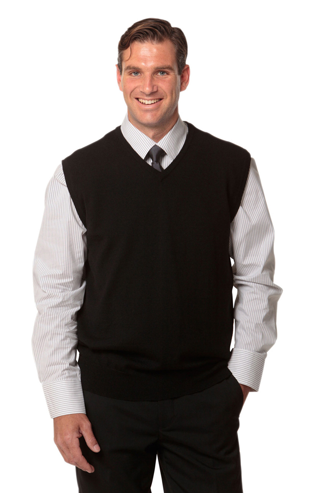 Men’s 100% Wool V-Neck Vest