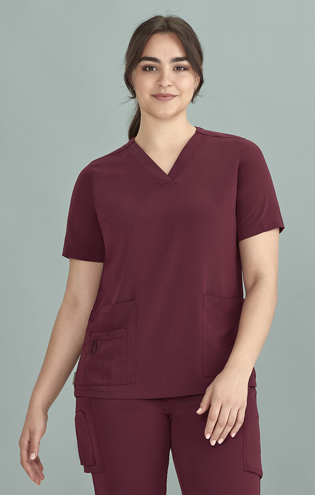 Women Easy Fit V-Neck Scrub Top