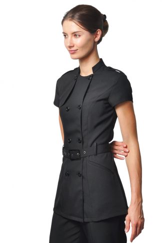 Beautician and Hair Dresser Uniforms - Trench Tunic Cap Sleeve