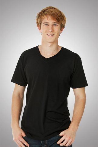 Unisex Combed Cotton V-Neck Soft Feel Tee Shirt Short Sleeve