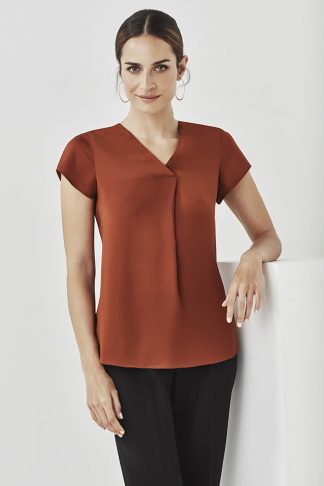 Women's Kayla V-neck Pleat Blouse