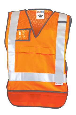 Maxcool NSW Hi Vis Rail Compliant Vest