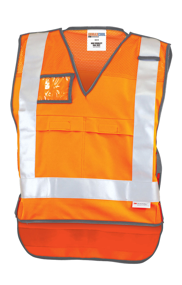 Maxcool NSW Rail Compliant Hi Vis Safety Vest