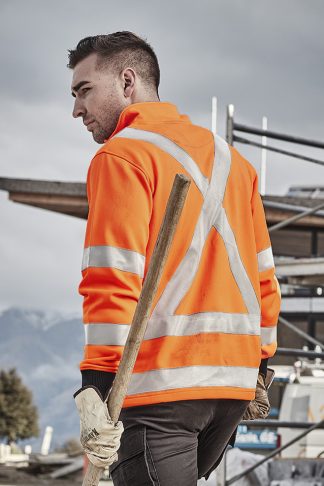 HI VIS NSW Rail Complied 'X' Back Fleecy Jumper