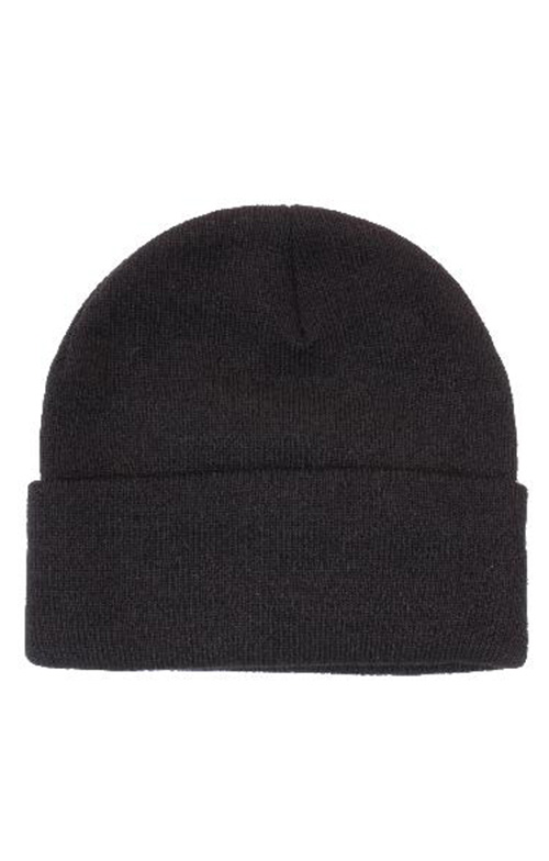 Acrylic Roll Up Beanie With One Embroidery At Front (MOQ: 20)