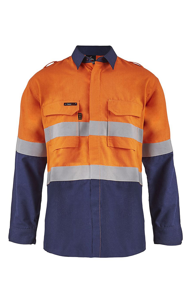 Torrent HRC2 Men’s Hi Vis Two Tone Light Weight Open Front Shirt With Gusset Sleeves and FR Reflective Tape