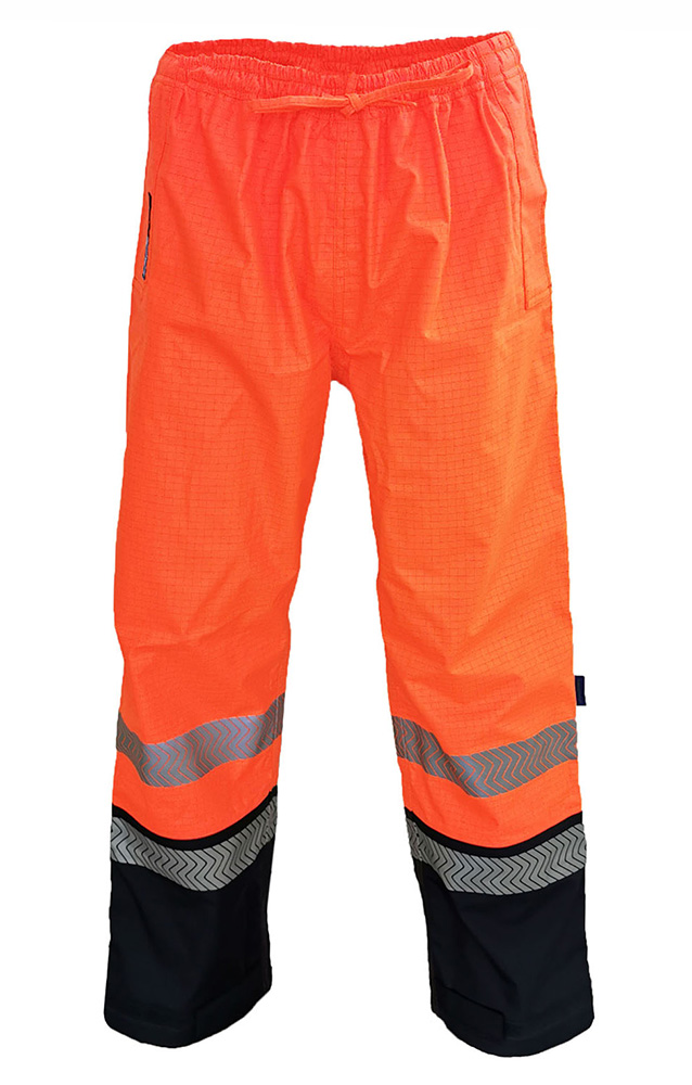 Hi Vis Inherent Fire Retardant HRC2 Segmented Taped Rain Pants