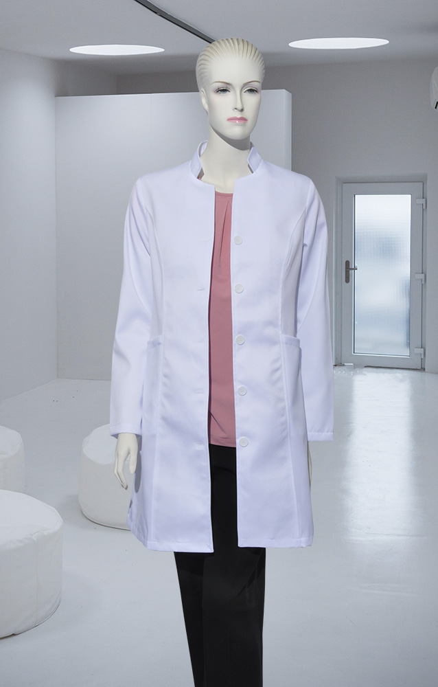 Stand Collar Women Doctor Dress Coat/Women Lab Coat