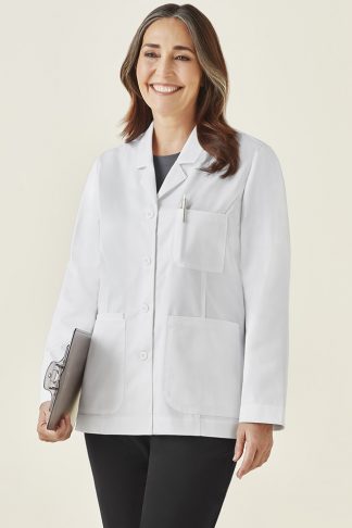 Women Stain Release Cropped Lab Coat