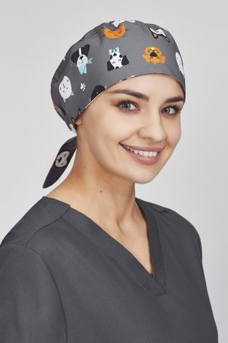 Unisex Printed Breathable Cotton Scrub Caps