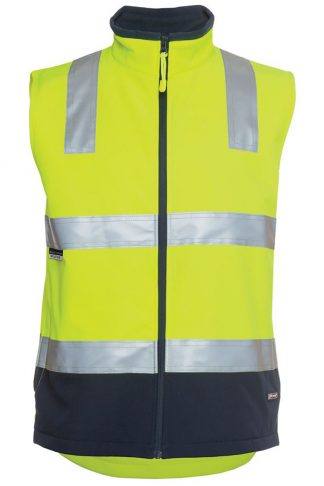 JBs Soft Shell Shower Proof Hi Vis Vest With Reflective Tape