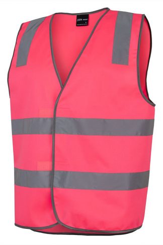 JBs Hi Vis Vest With Reflective Tape In Pink, Orange and Lime Colours